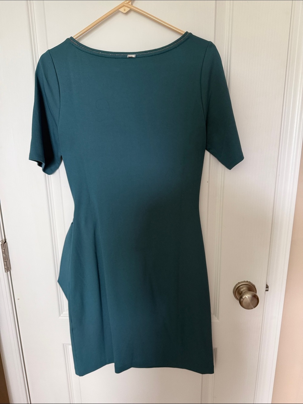 White House Black Market Teal Knot-Side Midi Dress - Picture 3 of 3